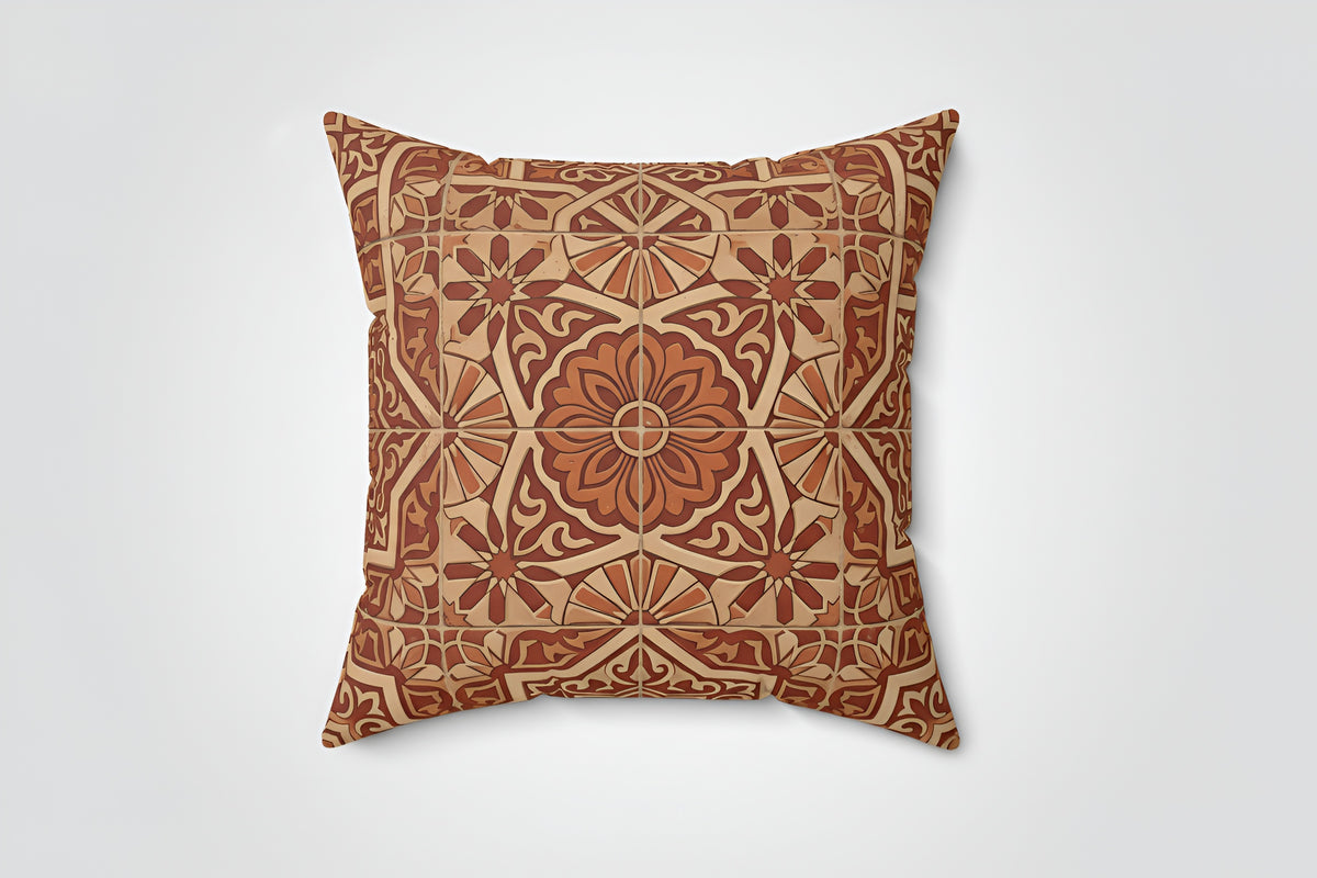 High-definition mosaic on soft matte fabric