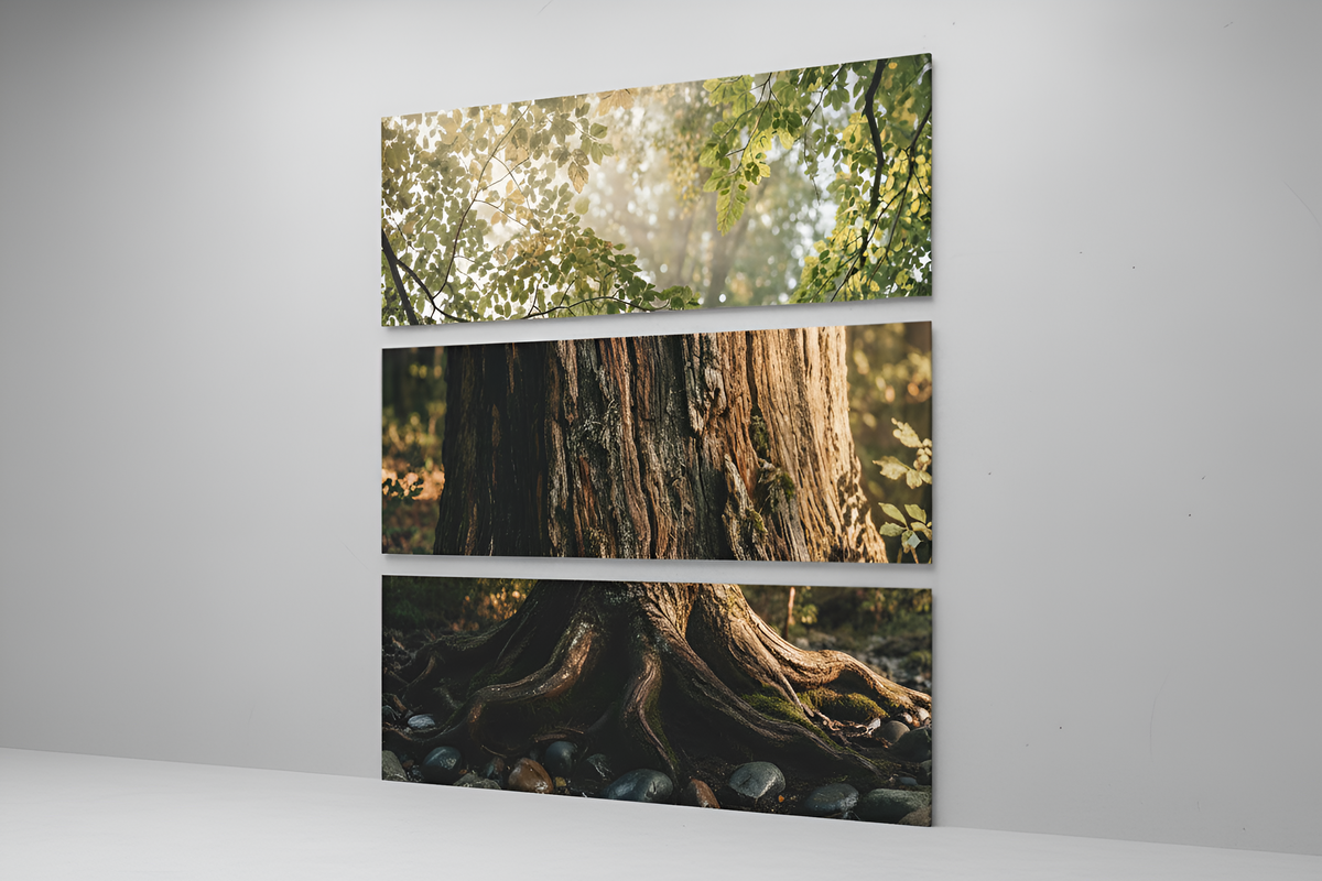 Magnified natural textures in acrylic