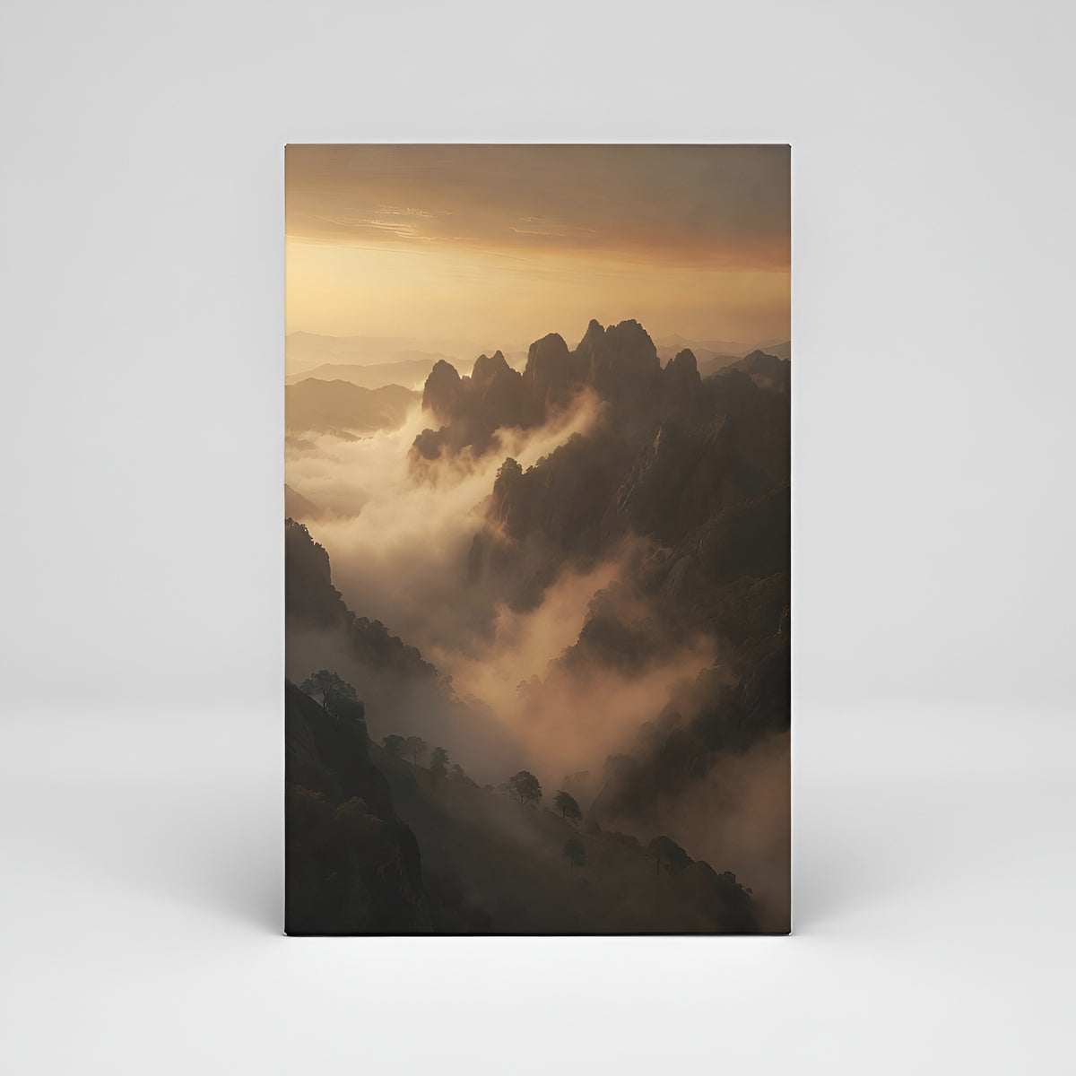 Minimalist composition with layered depth